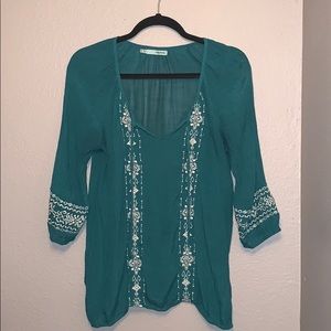 MAURICES M TEAL BLOUSE